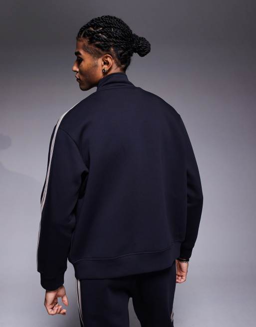 Armani Exchange - Marineblå træningsjakke med gennemgående lynlås - Del af sæt, 4 af 4