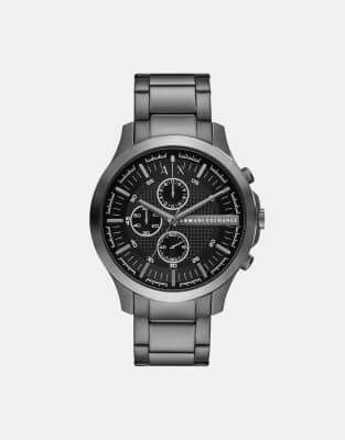 asos Armani Exchange Men's chronograph gunmetal stainless steel watch ax2454 in gunmetal