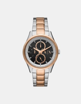 asos Armani Exchange Men's dante multifunction stainless steel watch ax1882 in rose gold silver