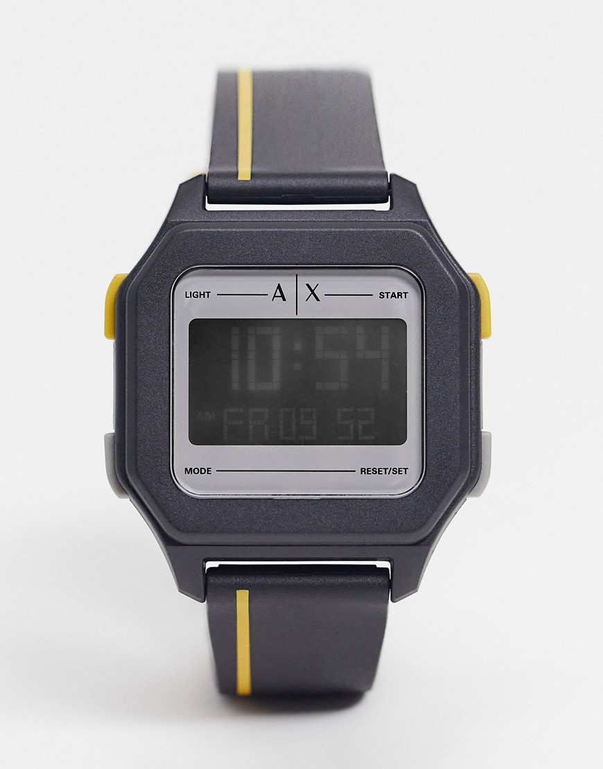 Armani Exchange mens shell digital watch AX2957-Black