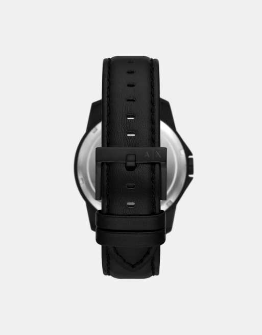 Armani Exchange Men's three-hand day-date, black stainless steel watch, ax7147set in black, 2 of 3