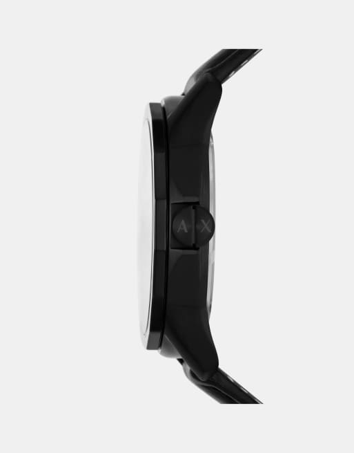Armani Exchange Men's three-hand day-date, black stainless steel watch, ax7147set in black, 3 of 3