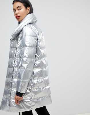 armani exchange longline padded jacket