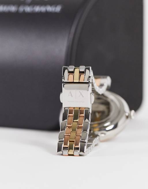 Armani Exchange mix metal brooke bracelet watch AX5381 | ASOS