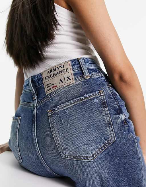 Armani exchange discount high waisted jeans