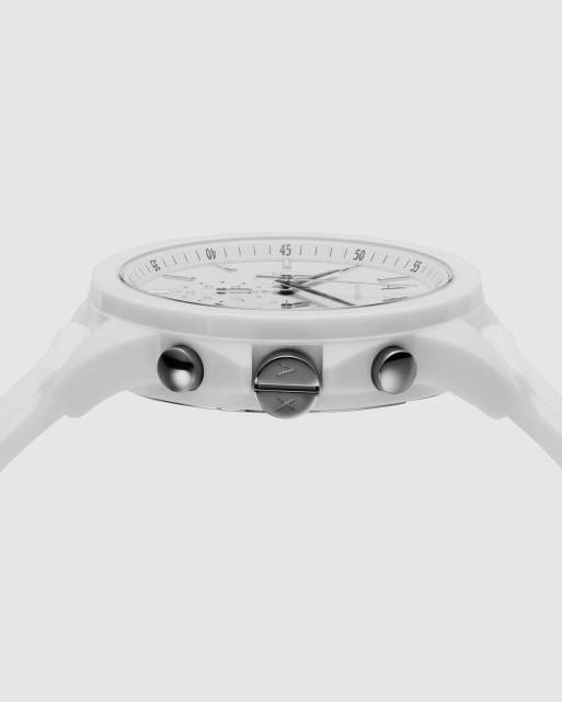 Armani Exchange montre chronographe en résine blanche pour homme, 3 de 4
