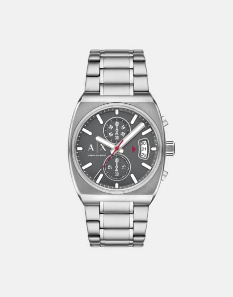 Armani Exchange – Oliver – Herren-Quarz-Chronograph aus silberfarbenem Edelstahl - view 1