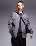 [Armani Exchange] Armani Exchange overshirt jacket in grey Chest 34 EIFFEL TOWER - GREY