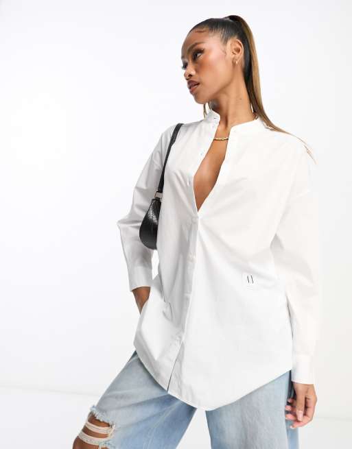 Armani Exchange oversized shirt in white ASOS