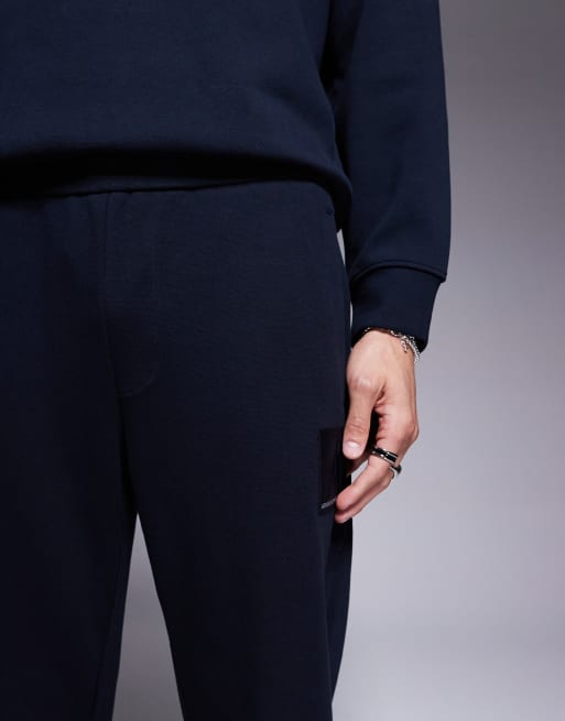 Armani Exchange Pantalon de jogging d'ensemble Bleu marine ASOS