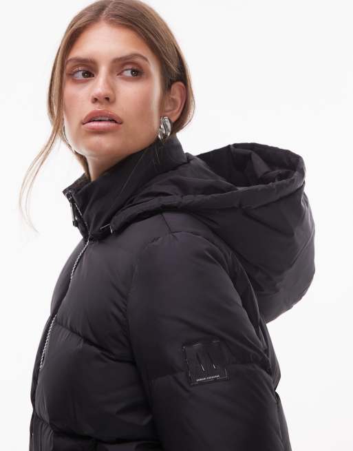 Armani Exchange - Piumino nero con cappuccio, 2 di 4