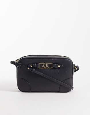 Armani Exchange- Polly - Schwarze Umhängetasche mit Logo