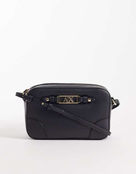 Armani Exchange – Polly – Svart axelremsväska med logga - view 1