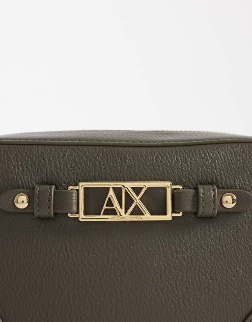Armani Exchange Polly torebka crossbody z logo w kolorze khaki, 3 z 4