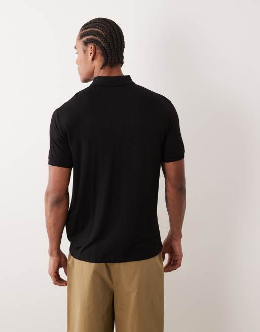 Armani Exchange - Polo à logo - Noir, 3 de 5