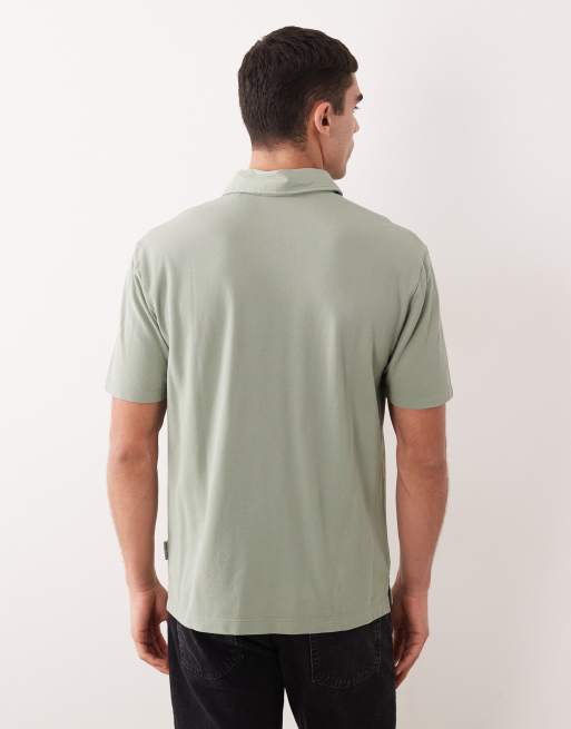 Armani Exchange - Polo a maniche corte verde con logo, 3 di 5
