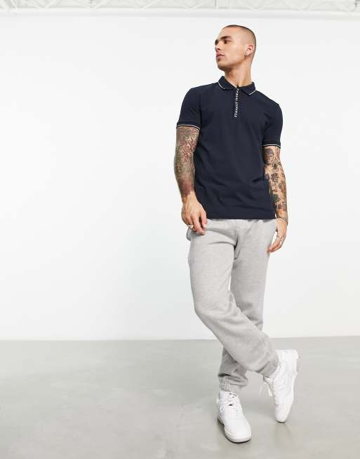 Armani Exchange - Polo avec col à logo - Bleu marine, 4 de 4