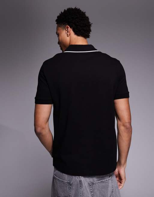 Armani Exchange - Polo met korte mouwen en logo in zwart, 3 van 5