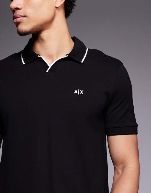 Armani Exchange - Polo met korte mouwen en logo in zwart, 5 van 5