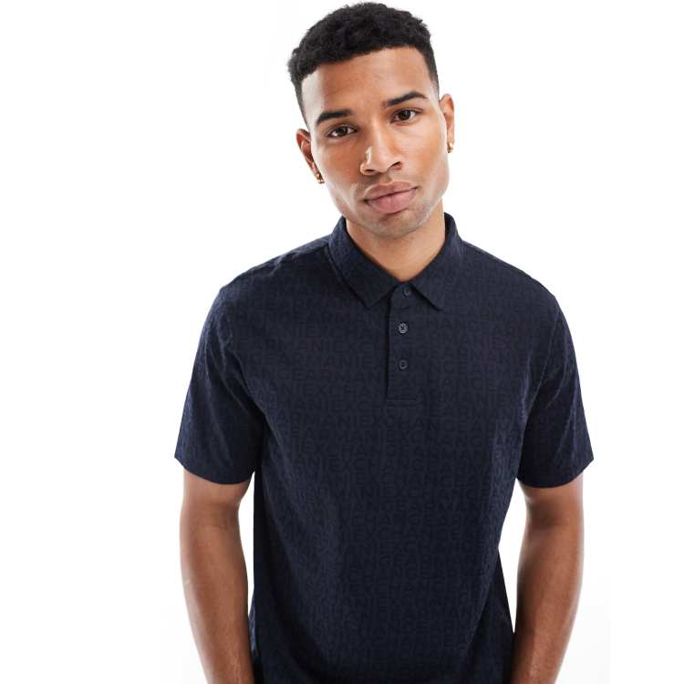 Armani exchange zip up polo best sale