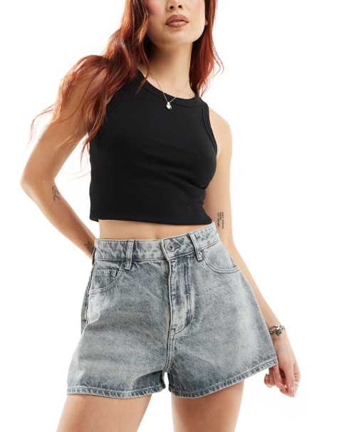 Armani Exchange - Posede denimshorts med 5 lommer i grå - view 1