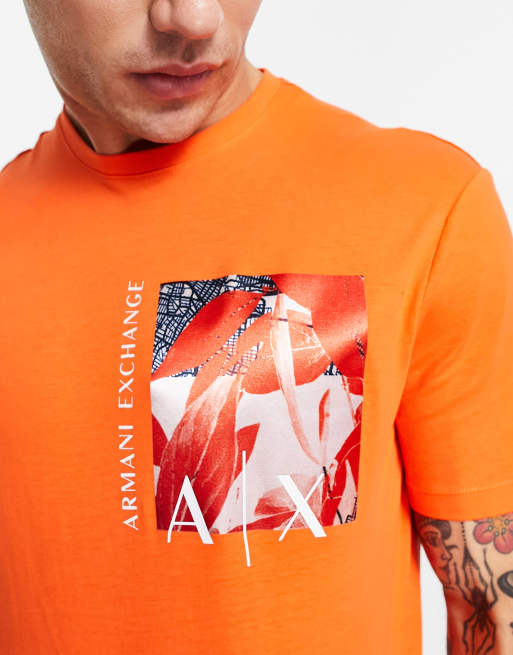 Armani exchange deals orange t shirt