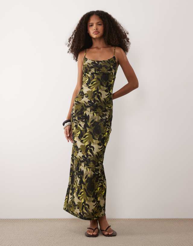 armani green dress Exchange printed maxi in Maxi dress