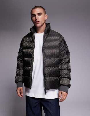 Armani Exchange Puffer Jacket In Black