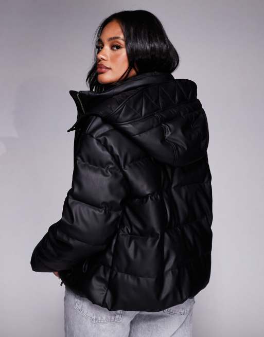 Armani Exchange - Pufferjack met capuchon in zwart, 3 van 4