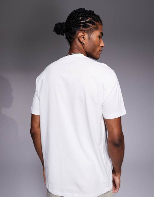 Armani Exchange - Råhvid T-shirt med centreret logo, 4 af 4