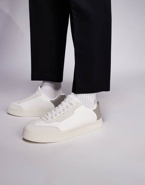 Armani Exchange - Råhvide/beige chunky sneakers med logo - view 1