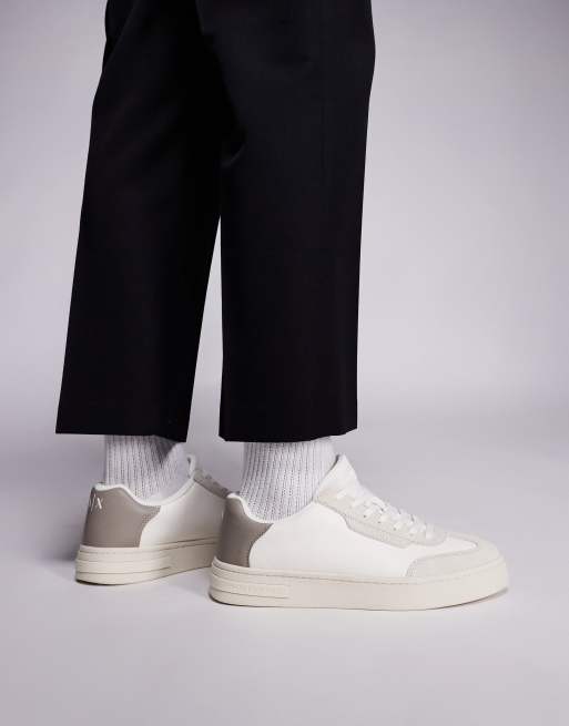 Armani Exchange - Råhvide/beige chunky sneakers med logo, 3 af 5