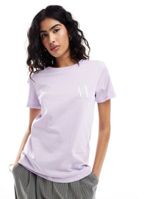 Armani Exchange regular t-shirt in violet sky