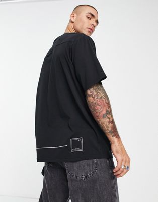 Armani Exchange relaxed fit logo t-shirt in black - ASOS Price Checker