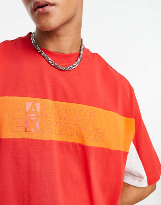 Armani Exchange relaxed fit t shirt in orange ASOS