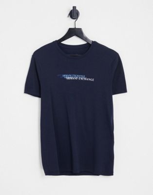 Armani Exchange repeat echo print t-shirt in navy