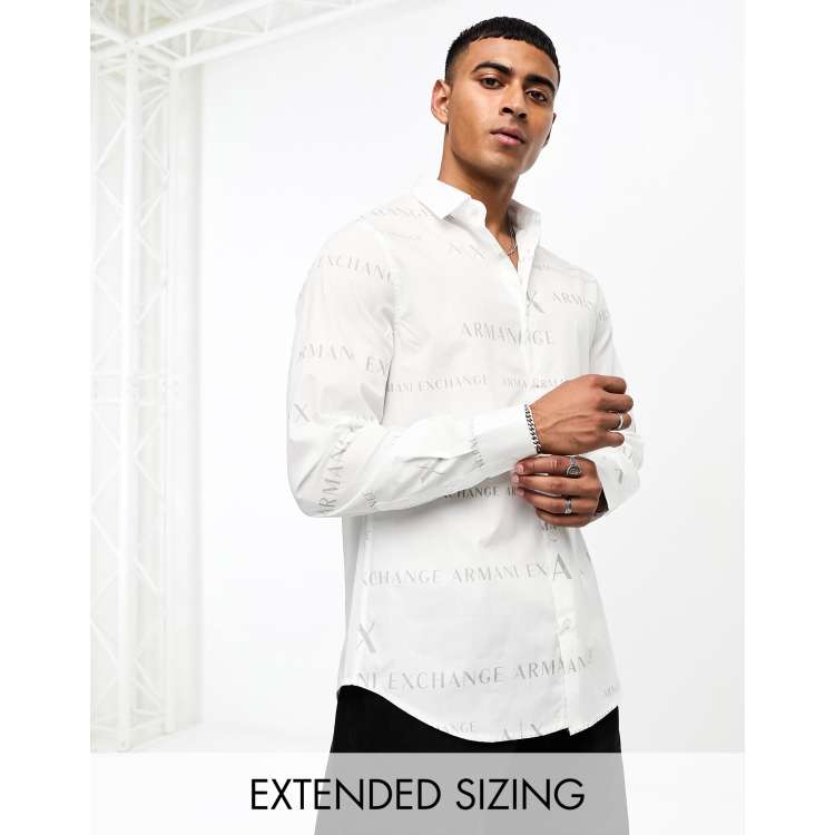 Armani exchange sales white shirt