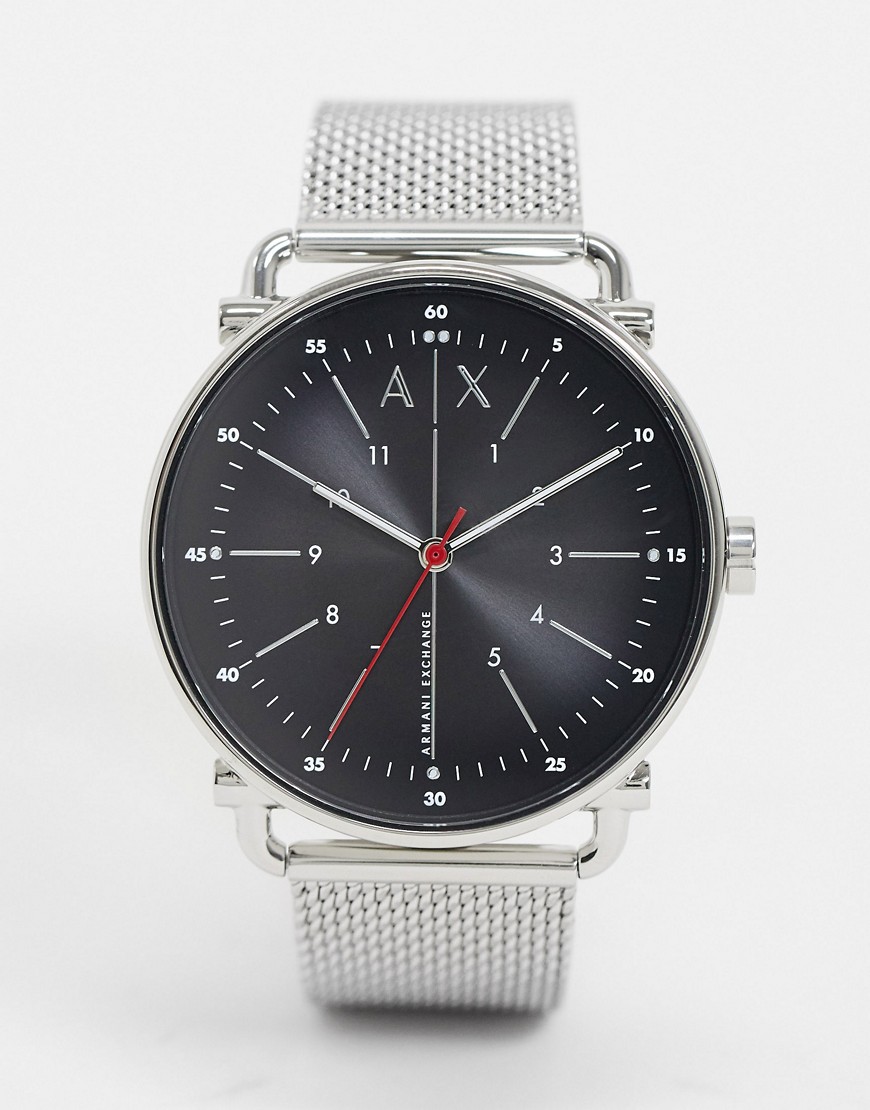Armani Exchange - Rocco - Mesh horloge, AX2900-Zilver