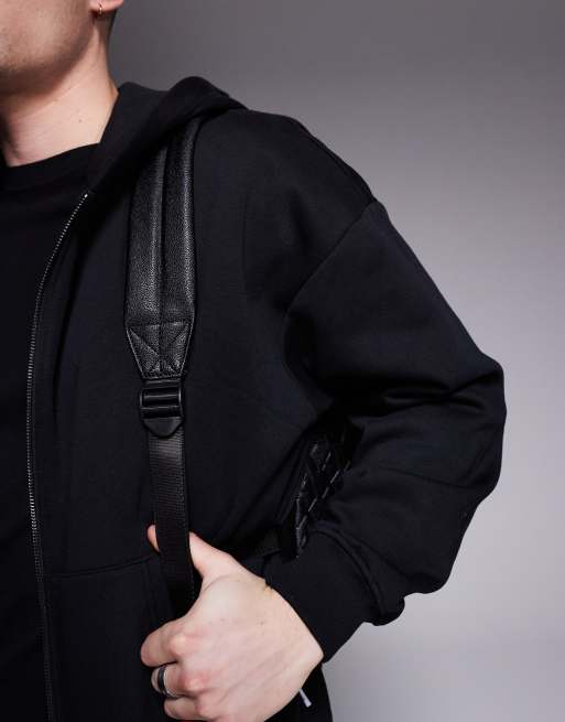 Armani Exchange - Rugzak van imitatieleer met logo's in zwart, 4 van 4