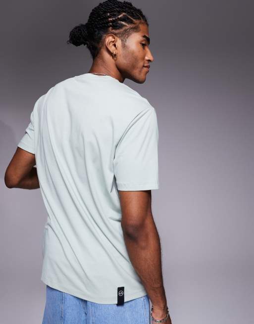 Armani Exchange – Salviagrön t-shirt med korta ärmar och centrerad logga, 4 av 4