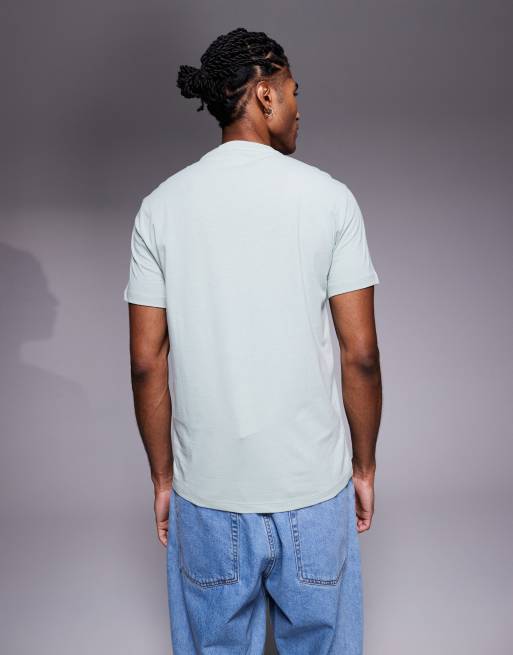 Armani Exchange - Salviegrøn kortærmet T-shirt med centreret logo, 3 af 5