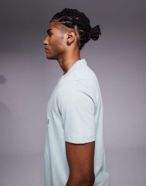 Armani Exchange - Salviegrøn kortærmet T-shirt med centreret logo, 5 af 5