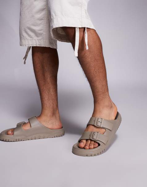 Armani Exchange – Sandalen in Beige mit zweifachem Riemchen - view 1