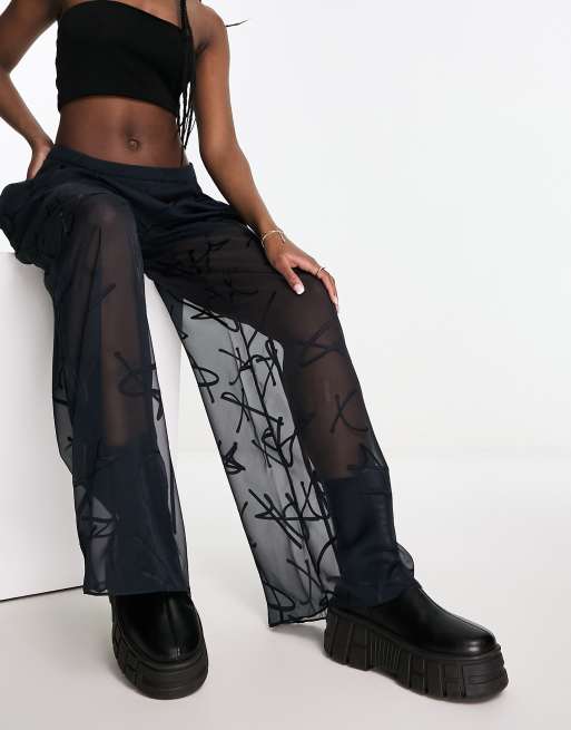 Armani Exchange Black Womens Leggings