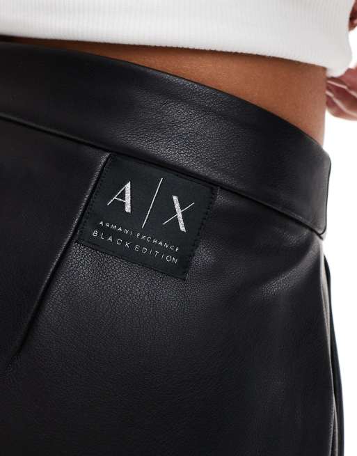 Armani Exchange - Short imitation cuir - Noir, 2 de 5
