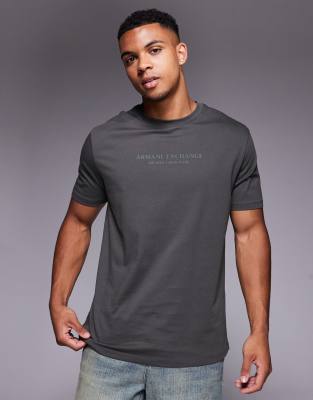 Armani Exchange Short Sleeve T-shirt In Gray