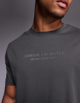 Armani Exchange Short Sleeve T-shirt In Gray