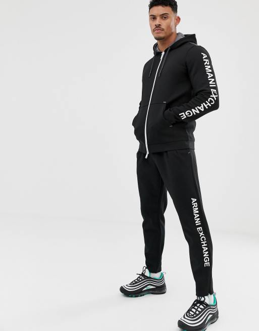 Armani Exchange side logo sweat joggers in black ASOS