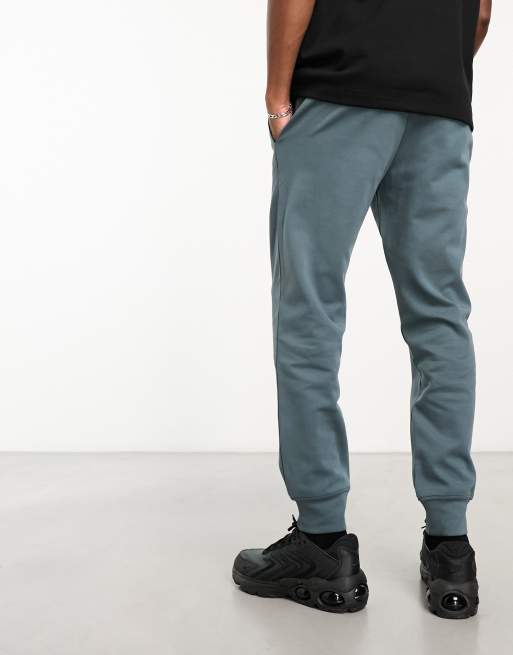 Armani Exchange – Skiffergrå, avsmalnande mjukisbyxor med tejpad logga, 4 av 4