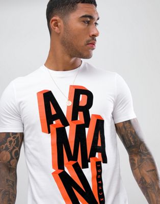 armani exchange orange shirt